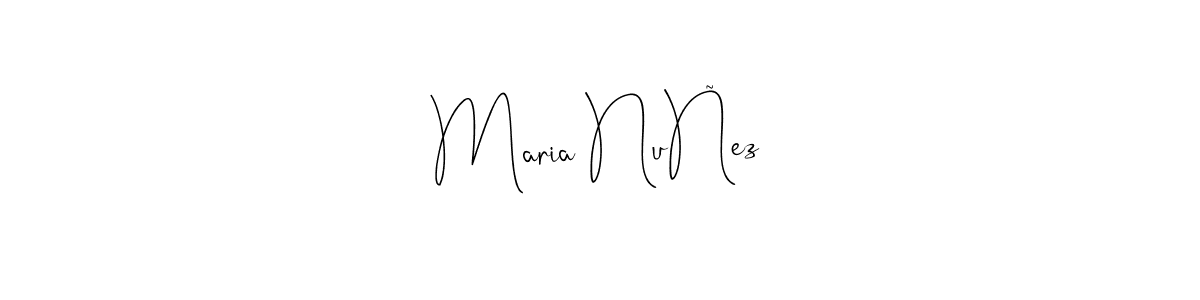 It looks lik you need a new signature style for name Maria NuÑez. Design unique handwritten (Andilay-7BmLP) signature with our free signature maker in just a few clicks. Maria NuÑez signature style 4 images and pictures png