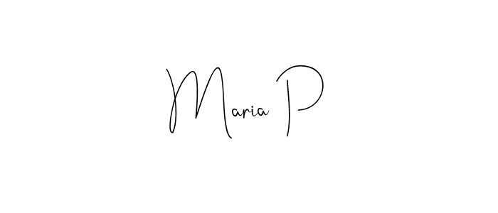 You should practise on your own different ways (Andilay-7BmLP) to write your name (Maria P) in signature. don't let someone else do it for you. Maria P signature style 4 images and pictures png