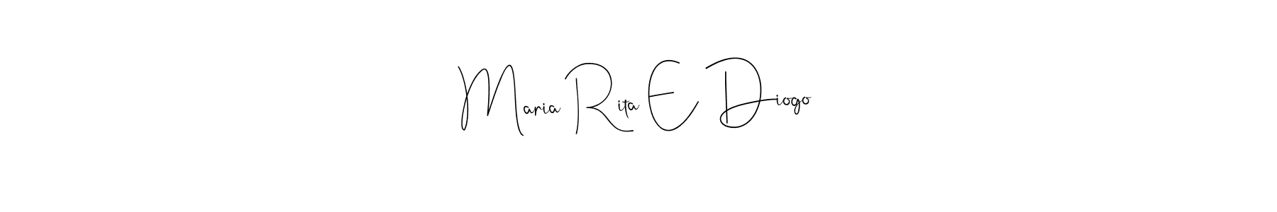 You should practise on your own different ways (Andilay-7BmLP) to write your name (Maria Rita E Diogo) in signature. don't let someone else do it for you. Maria Rita E Diogo signature style 4 images and pictures png