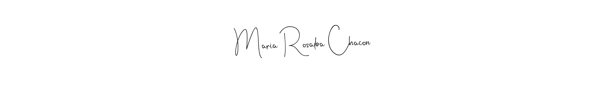How to make Maria Rosalba Chacon name signature. Use Andilay-7BmLP style for creating short signs online. This is the latest handwritten sign. Maria Rosalba Chacon signature style 4 images and pictures png