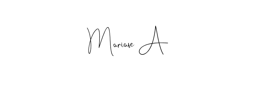 You can use this online signature creator to create a handwritten signature for the name Mariafe A. This is the best online autograph maker. Mariafe A signature style 4 images and pictures png