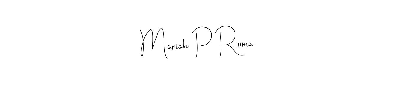 Make a beautiful signature design for name Mariah P Ruma. Use this online signature maker to create a handwritten signature for free. Mariah P Ruma signature style 4 images and pictures png