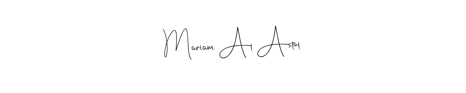 Make a beautiful signature design for name Mariam Al Astal. Use this online signature maker to create a handwritten signature for free. Mariam Al Astal signature style 4 images and pictures png