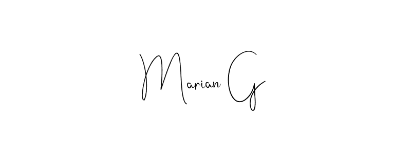 Marian G stylish signature style. Best Handwritten Sign (Andilay-7BmLP) for my name. Handwritten Signature Collection Ideas for my name Marian G. Marian G signature style 4 images and pictures png