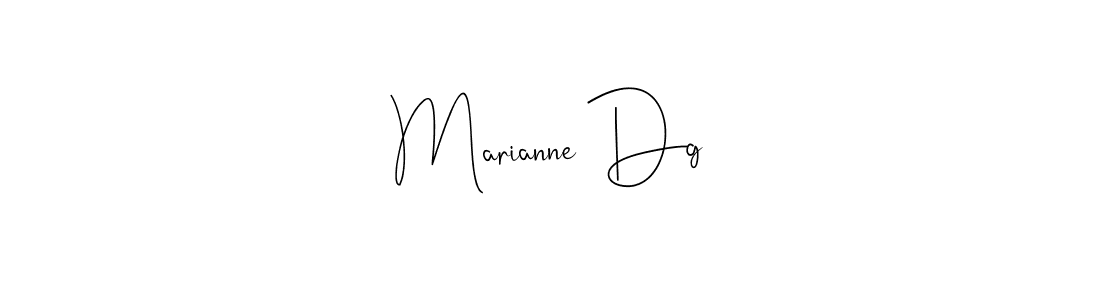 Make a beautiful signature design for name Marianne Dg. With this signature (Andilay-7BmLP) style, you can create a handwritten signature for free. Marianne Dg signature style 4 images and pictures png