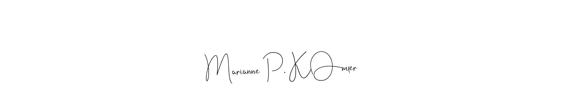 The best way (Andilay-7BmLP) to make a short signature is to pick only two or three words in your name. The name Marianne P. KØmler include a total of six letters. For converting this name. Marianne P. KØmler signature style 4 images and pictures png