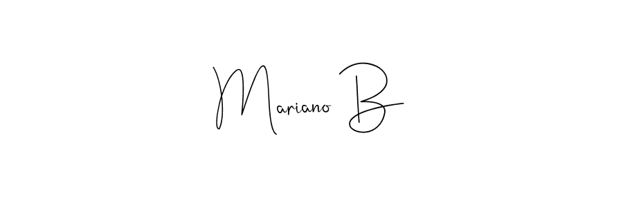 Use a signature maker to create a handwritten signature online. With this signature software, you can design (Andilay-7BmLP) your own signature for name Mariano B. Mariano B signature style 4 images and pictures png