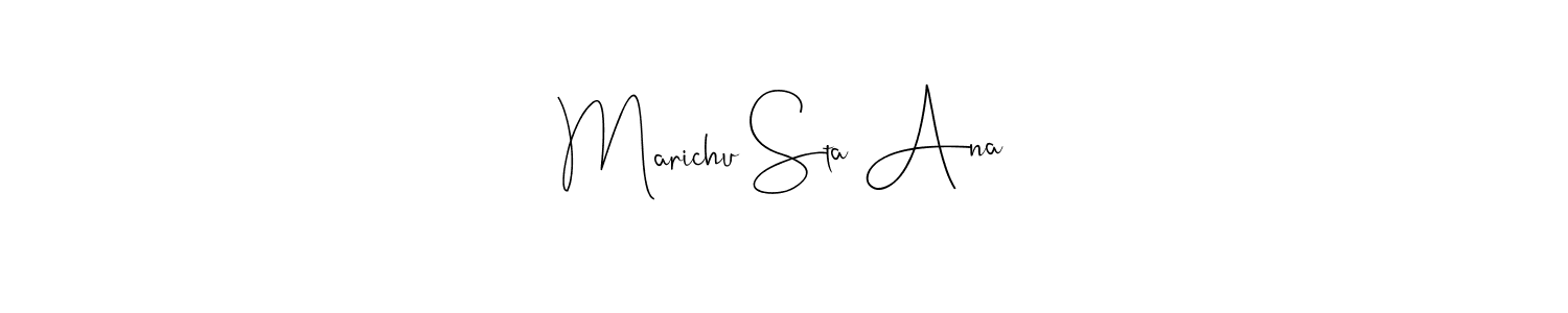 You can use this online signature creator to create a handwritten signature for the name Marichu Sta Ana. This is the best online autograph maker. Marichu Sta Ana signature style 4 images and pictures png