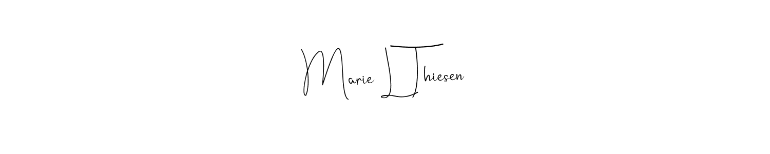 Design your own signature with our free online signature maker. With this signature software, you can create a handwritten (Andilay-7BmLP) signature for name Marie L Thiesen. Marie L Thiesen signature style 4 images and pictures png