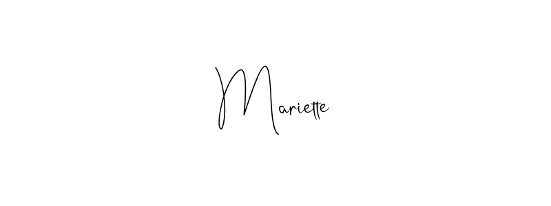 Mariette stylish signature style. Best Handwritten Sign (Andilay-7BmLP) for my name. Handwritten Signature Collection Ideas for my name Mariette. Mariette signature style 4 images and pictures png