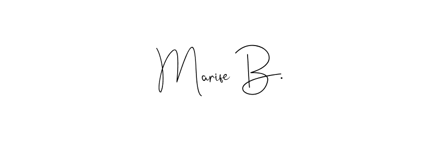 Design your own signature with our free online signature maker. With this signature software, you can create a handwritten (Andilay-7BmLP) signature for name Marife B.. Marife B. signature style 4 images and pictures png