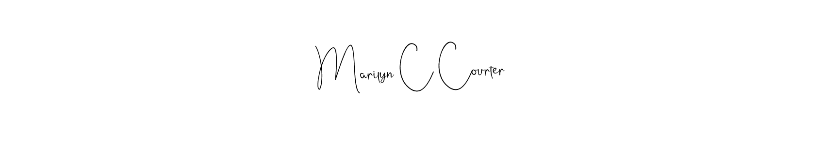 Design your own signature with our free online signature maker. With this signature software, you can create a handwritten (Andilay-7BmLP) signature for name Marilyn C Courter. Marilyn C Courter signature style 4 images and pictures png