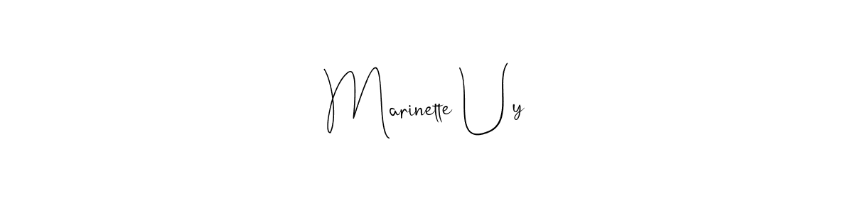 Use a signature maker to create a handwritten signature online. With this signature software, you can design (Andilay-7BmLP) your own signature for name Marinette Uy. Marinette Uy signature style 4 images and pictures png