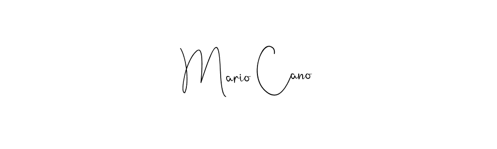 Mario Cano stylish signature style. Best Handwritten Sign (Andilay-7BmLP) for my name. Handwritten Signature Collection Ideas for my name Mario Cano. Mario Cano signature style 4 images and pictures png