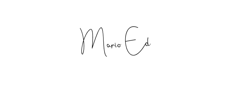 Make a beautiful signature design for name Mario Ed. With this signature (Andilay-7BmLP) style, you can create a handwritten signature for free. Mario Ed signature style 4 images and pictures png