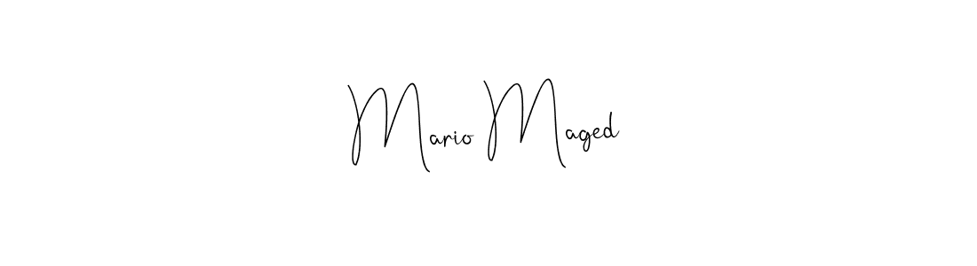 Use a signature maker to create a handwritten signature online. With this signature software, you can design (Andilay-7BmLP) your own signature for name Mario Maged. Mario Maged signature style 4 images and pictures png