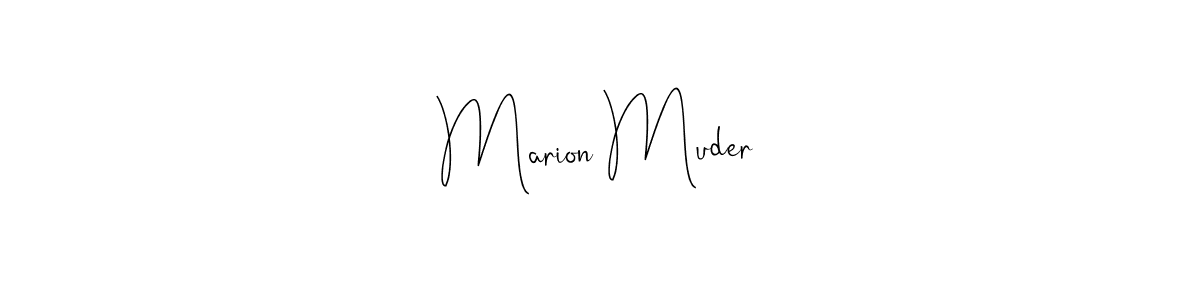 Use a signature maker to create a handwritten signature online. With this signature software, you can design (Andilay-7BmLP) your own signature for name Marion Muder. Marion Muder signature style 4 images and pictures png