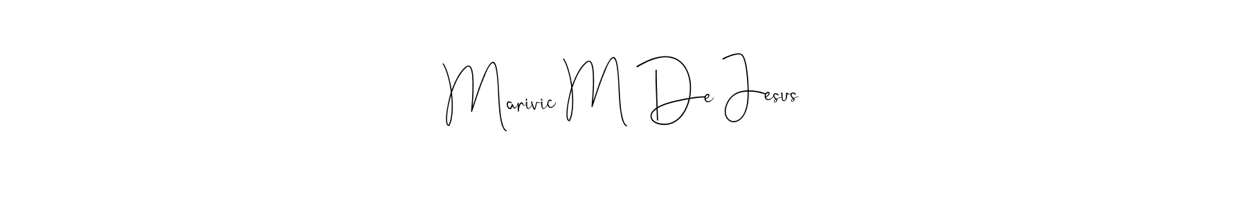 Use a signature maker to create a handwritten signature online. With this signature software, you can design (Andilay-7BmLP) your own signature for name Marivic M De Jesus. Marivic M De Jesus signature style 4 images and pictures png