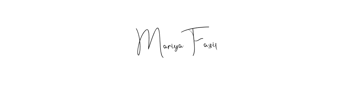 Make a beautiful signature design for name Mariya Fazil. Use this online signature maker to create a handwritten signature for free. Mariya Fazil signature style 4 images and pictures png