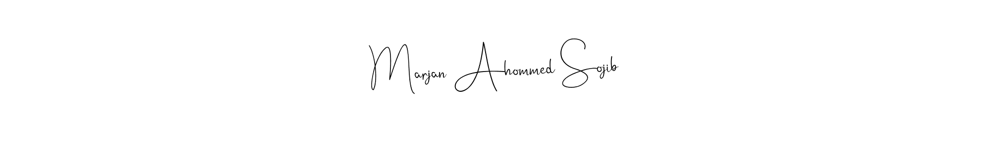 Here are the top 10 professional signature styles for the name Marjan Ahommed Sojib. These are the best autograph styles you can use for your name. Marjan Ahommed Sojib signature style 4 images and pictures png