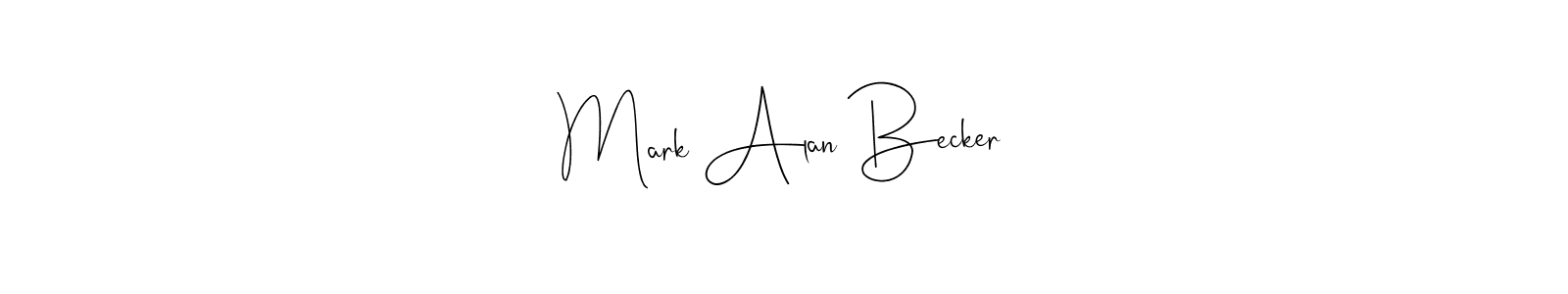 The best way (Andilay-7BmLP) to make a short signature is to pick only two or three words in your name. The name Mark Alan Becker include a total of six letters. For converting this name. Mark Alan Becker signature style 4 images and pictures png