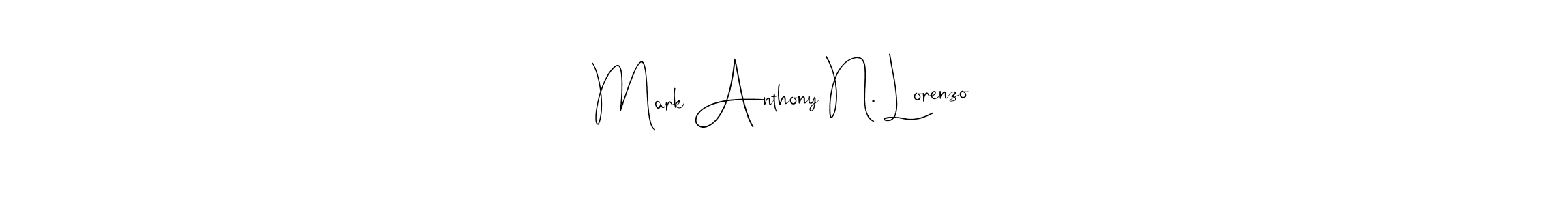 Make a beautiful signature design for name Mark Anthony N. Lorenzo. Use this online signature maker to create a handwritten signature for free. Mark Anthony N. Lorenzo signature style 4 images and pictures png