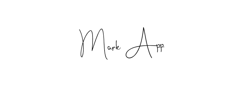 Use a signature maker to create a handwritten signature online. With this signature software, you can design (Andilay-7BmLP) your own signature for name Mark App. Mark App signature style 4 images and pictures png