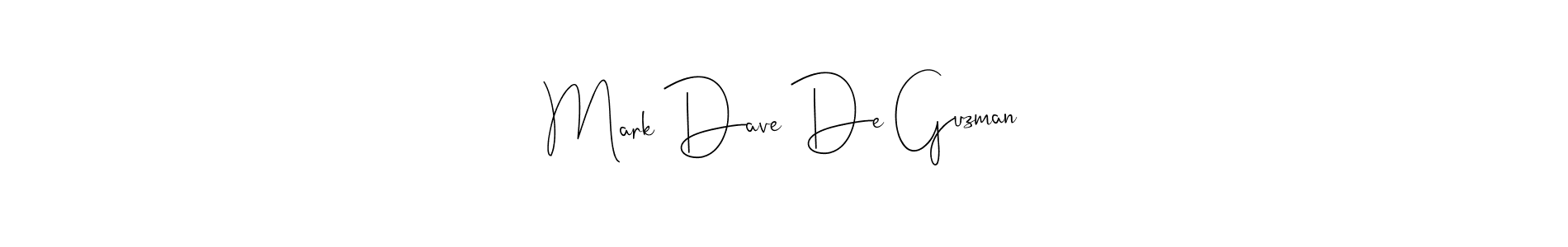 How to make Mark Dave De Guzman name signature. Use Andilay-7BmLP style for creating short signs online. This is the latest handwritten sign. Mark Dave De Guzman signature style 4 images and pictures png
