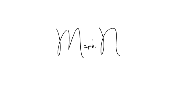 Make a beautiful signature design for name Mark N. With this signature (Andilay-7BmLP) style, you can create a handwritten signature for free. Mark N signature style 4 images and pictures png