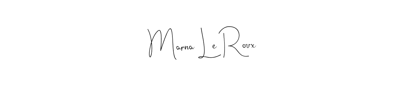 Once you've used our free online signature maker to create your best signature Andilay-7BmLP style, it's time to enjoy all of the benefits that Marna Le Roux name signing documents. Marna Le Roux signature style 4 images and pictures png