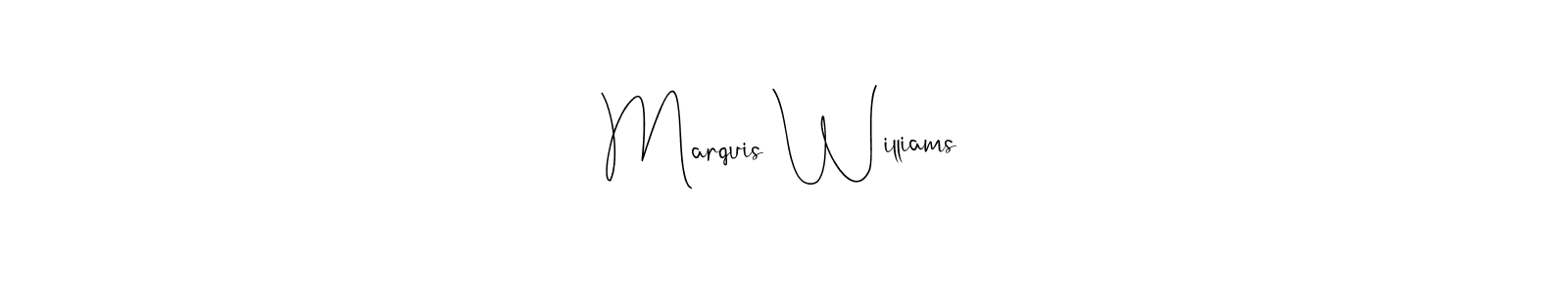 Use a signature maker to create a handwritten signature online. With this signature software, you can design (Andilay-7BmLP) your own signature for name Marquis Williams. Marquis Williams signature style 4 images and pictures png