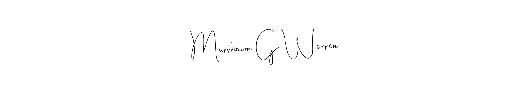 It looks lik you need a new signature style for name Marshawn G Warren. Design unique handwritten (Andilay-7BmLP) signature with our free signature maker in just a few clicks. Marshawn G Warren signature style 4 images and pictures png