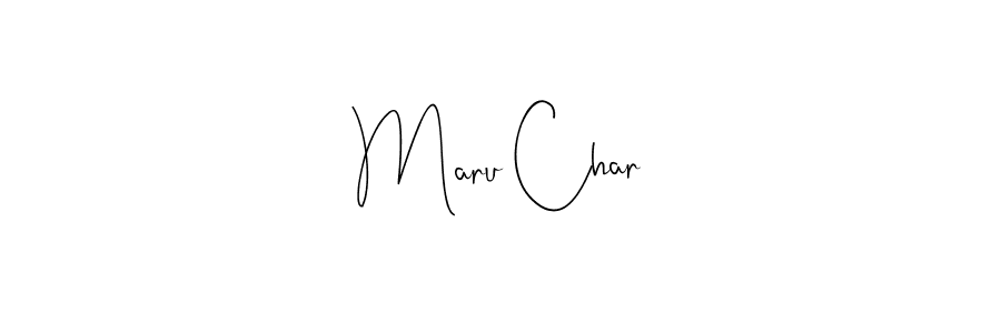 Andilay-7BmLP is a professional signature style that is perfect for those who want to add a touch of class to their signature. It is also a great choice for those who want to make their signature more unique. Get Maru Char name to fancy signature for free. Maru Char signature style 4 images and pictures png