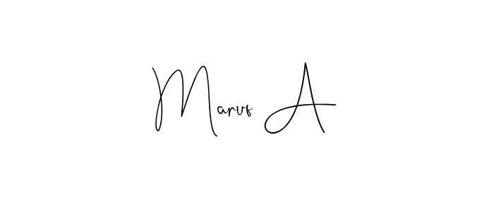 The best way (Andilay-7BmLP) to make a short signature is to pick only two or three words in your name. The name Maruf A include a total of six letters. For converting this name. Maruf A signature style 4 images and pictures png