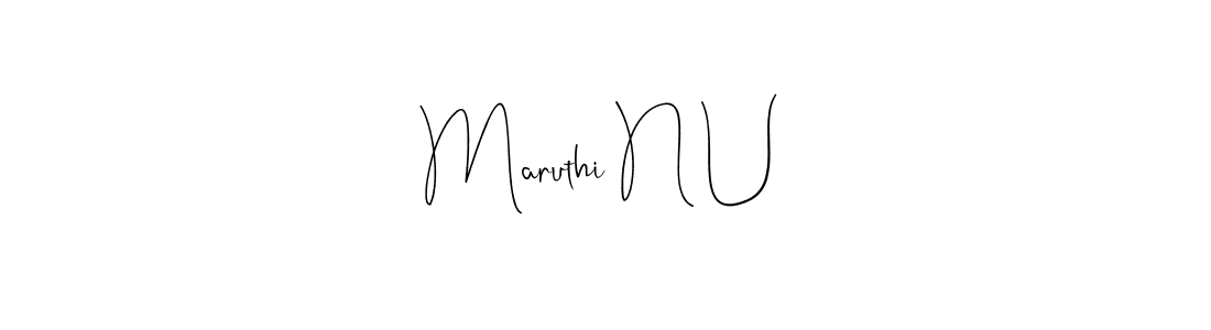 The best way (Andilay-7BmLP) to make a short signature is to pick only two or three words in your name. The name Maruthi N U include a total of six letters. For converting this name. Maruthi N U signature style 4 images and pictures png