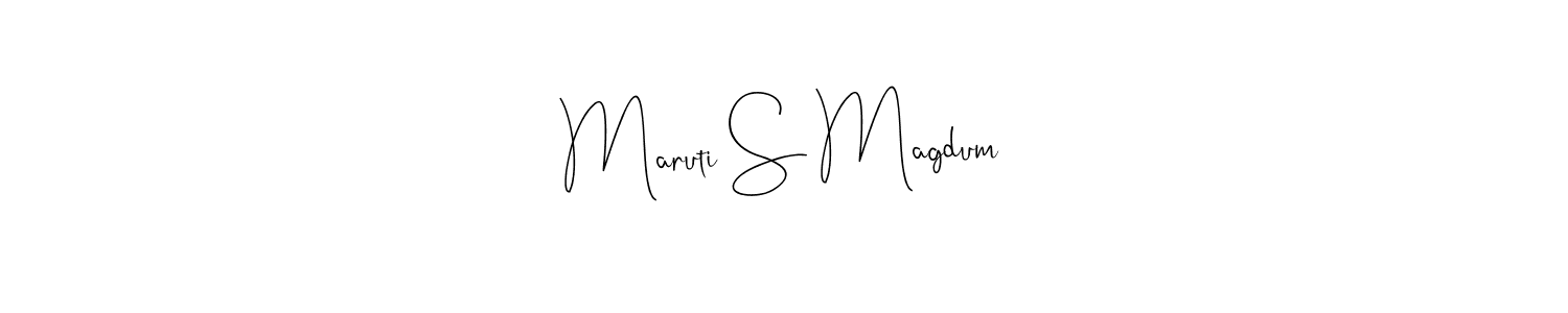 Maruti S Magdum stylish signature style. Best Handwritten Sign (Andilay-7BmLP) for my name. Handwritten Signature Collection Ideas for my name Maruti S Magdum. Maruti S Magdum signature style 4 images and pictures png