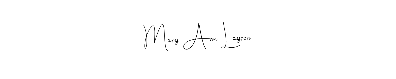 Make a short Mary Ann Layson signature style. Manage your documents anywhere anytime using Andilay-7BmLP. Create and add eSignatures, submit forms, share and send files easily. Mary Ann Layson signature style 4 images and pictures png