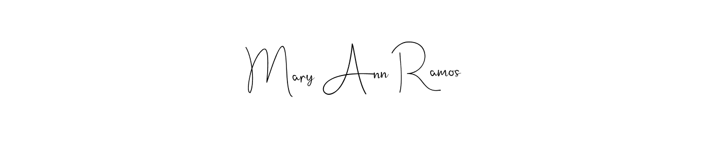 Use a signature maker to create a handwritten signature online. With this signature software, you can design (Andilay-7BmLP) your own signature for name Mary Ann Ramos. Mary Ann Ramos signature style 4 images and pictures png