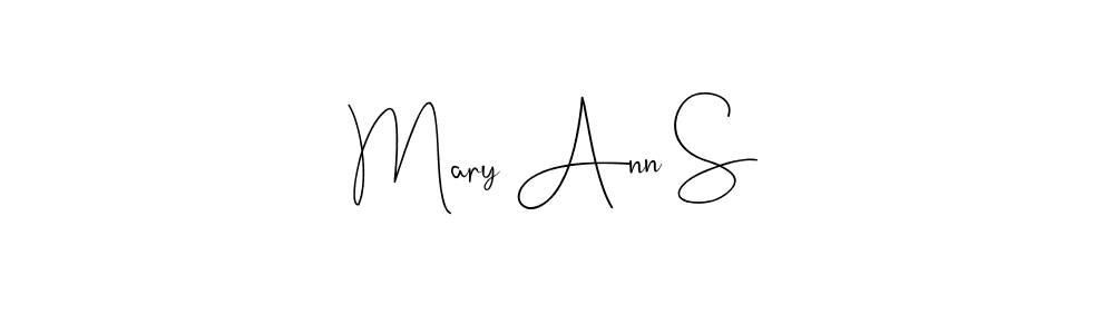Andilay-7BmLP is a professional signature style that is perfect for those who want to add a touch of class to their signature. It is also a great choice for those who want to make their signature more unique. Get Mary Ann S name to fancy signature for free. Mary Ann S signature style 4 images and pictures png