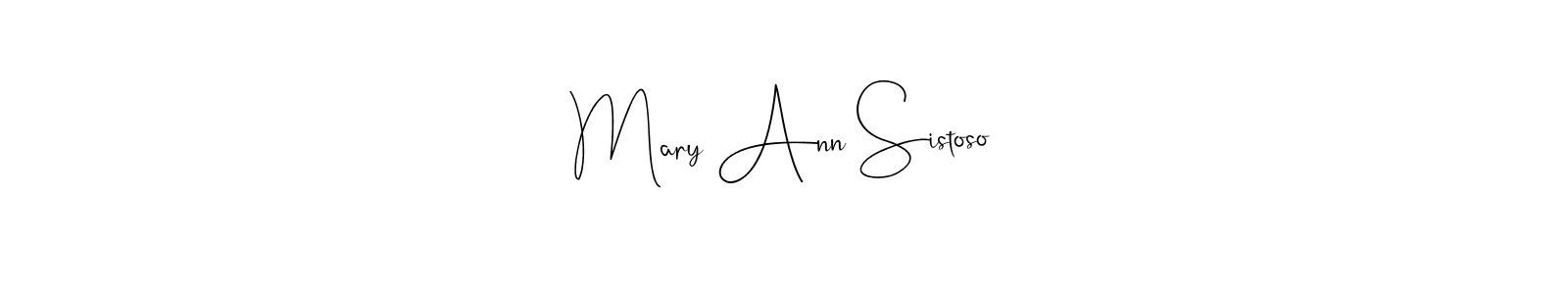 Also we have Mary Ann Sistoso name is the best signature style. Create professional handwritten signature collection using Andilay-7BmLP autograph style. Mary Ann Sistoso signature style 4 images and pictures png