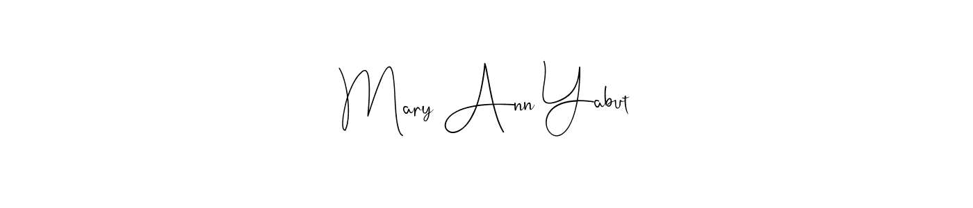 Mary Ann Yabut stylish signature style. Best Handwritten Sign (Andilay-7BmLP) for my name. Handwritten Signature Collection Ideas for my name Mary Ann Yabut. Mary Ann Yabut signature style 4 images and pictures png