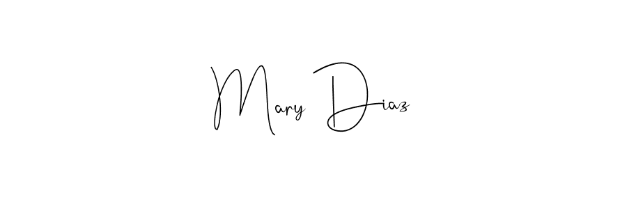 Use a signature maker to create a handwritten signature online. With this signature software, you can design (Andilay-7BmLP) your own signature for name Mary Diaz. Mary Diaz signature style 4 images and pictures png