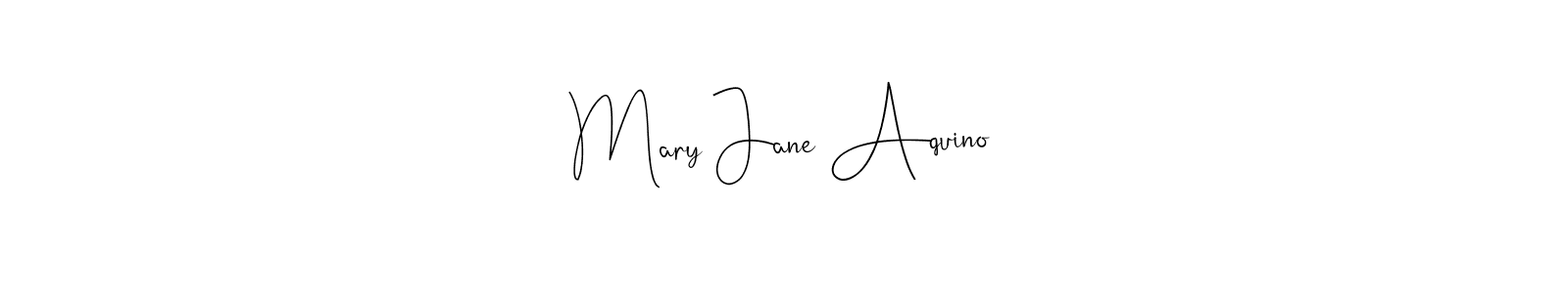 Make a beautiful signature design for name Mary Jane Aquino. With this signature (Andilay-7BmLP) style, you can create a handwritten signature for free. Mary Jane Aquino signature style 4 images and pictures png