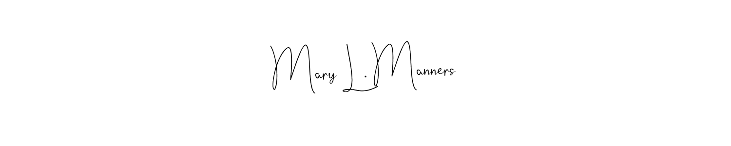 Similarly Andilay-7BmLP is the best handwritten signature design. Signature creator online .You can use it as an online autograph creator for name Mary L. Manners. Mary L. Manners signature style 4 images and pictures png