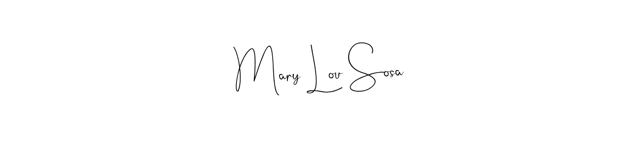 Make a beautiful signature design for name Mary Lou Sosa. Use this online signature maker to create a handwritten signature for free. Mary Lou Sosa signature style 4 images and pictures png