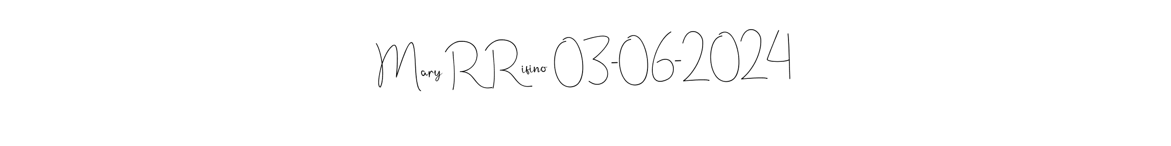 Andilay-7BmLP is a professional signature style that is perfect for those who want to add a touch of class to their signature. It is also a great choice for those who want to make their signature more unique. Get Mary R Rifino 03-06-2024 name to fancy signature for free. Mary R Rifino 03-06-2024 signature style 4 images and pictures png