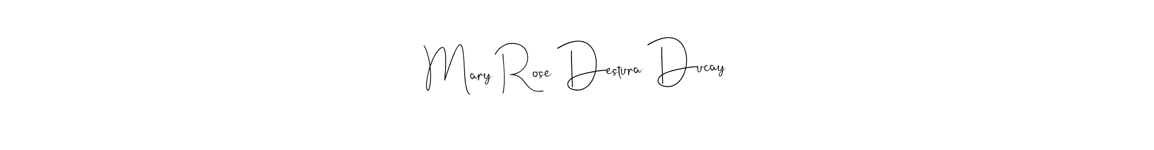 It looks lik you need a new signature style for name Mary Rose Destura Ducay. Design unique handwritten (Andilay-7BmLP) signature with our free signature maker in just a few clicks. Mary Rose Destura Ducay signature style 4 images and pictures png