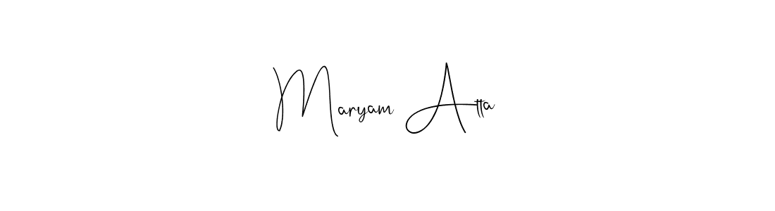 The best way (Andilay-7BmLP) to make a short signature is to pick only two or three words in your name. The name Maryam Atta include a total of six letters. For converting this name. Maryam Atta signature style 4 images and pictures png