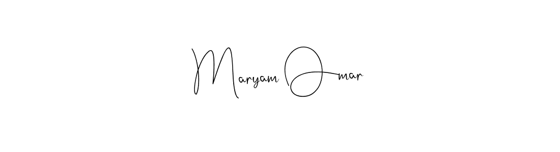 You should practise on your own different ways (Andilay-7BmLP) to write your name (Maryam Omar) in signature. don't let someone else do it for you. Maryam Omar signature style 4 images and pictures png