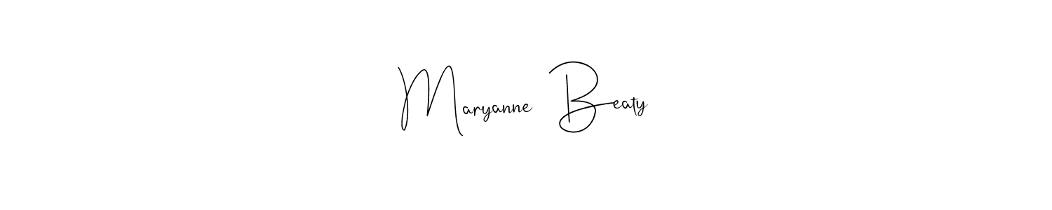 if you are searching for the best signature style for your name Maryanne  Beaty. so please give up your signature search. here we have designed multiple signature styles  using Andilay-7BmLP. Maryanne  Beaty signature style 4 images and pictures png